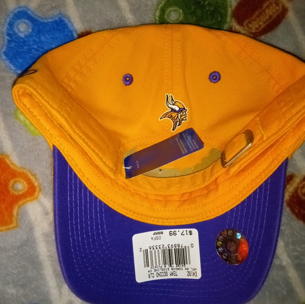 Minnesota Vikings Vtg. 90's Reebok "Script Style" Strapback Hat New With Tags - Picture 6 of 7